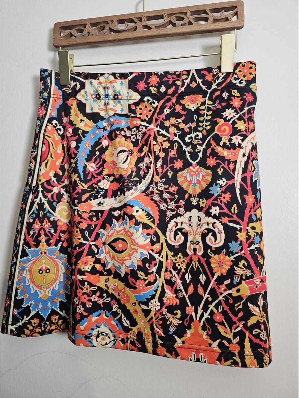 Gretchen Scott Skirt Black/Multicolor Womens Size XL Pockets